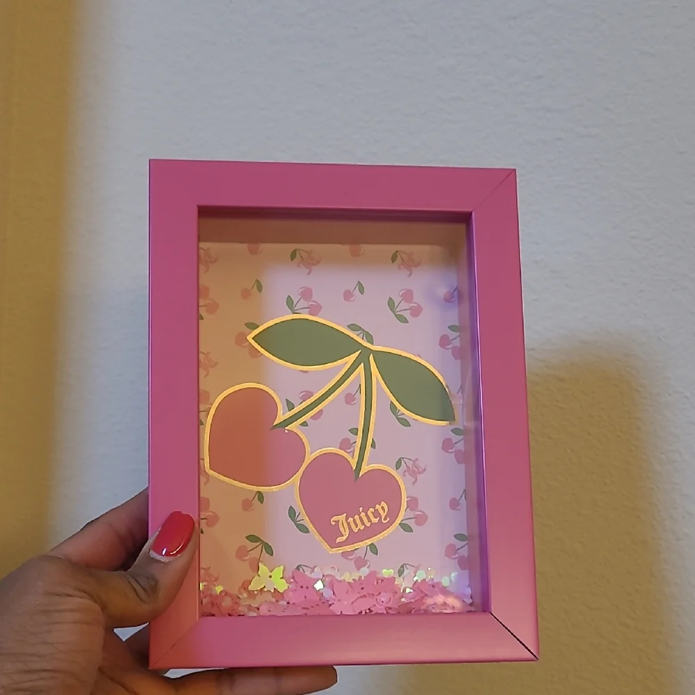 Pink Cherry Shadow Box Frame